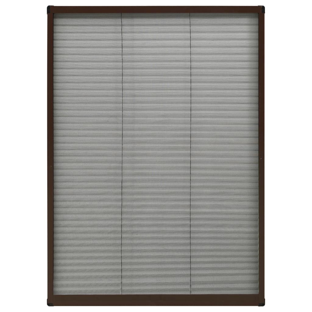 Vidaxl Fenster Plissé 80x120 cm Aluminiumbraun