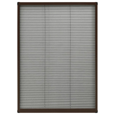 Vidaxl Fenster Plissé 80x120 cm Aluminiumbraun