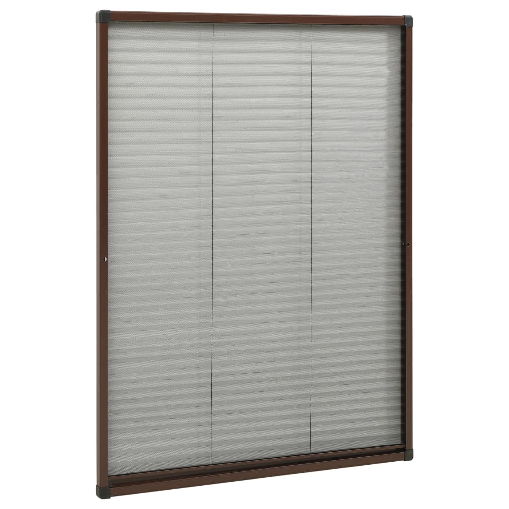 Vidaxl Fenster Plissé 80x120 cm Aluminiumbraun
