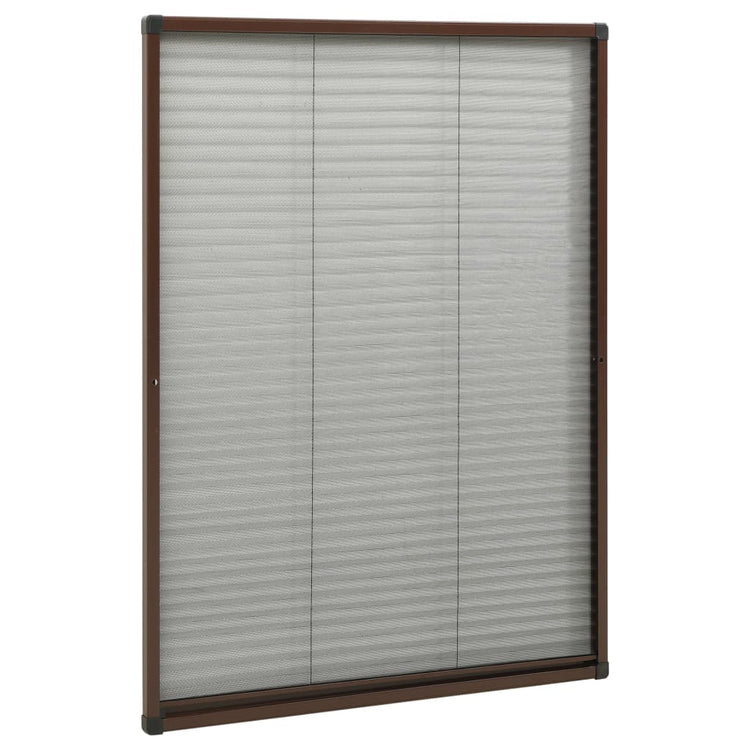 Vidaxl Fenster Plissé 80x120 cm Aluminiumbraun