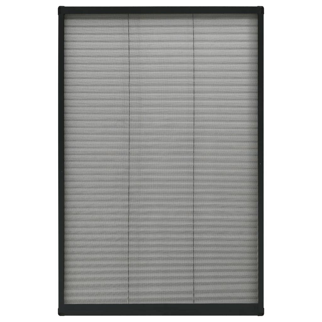 Vidaxx Fenstergitter plissiert 80x160 cm Aluminium Anthrazit