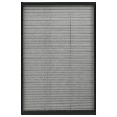 Vidaxx Fenstergitter plissiert 80x160 cm Aluminium Anthrazit