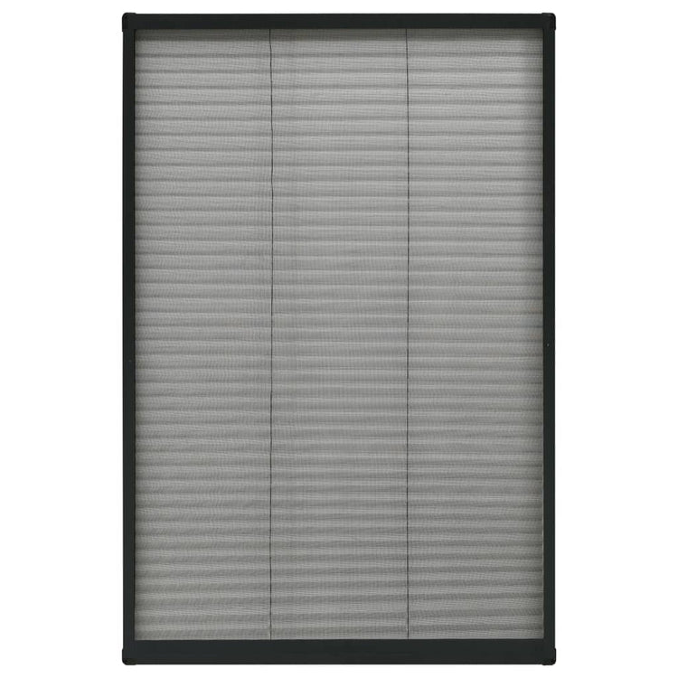 Vidaxx Fenstergitter plissiert 80x160 cm Aluminium Anthrazit