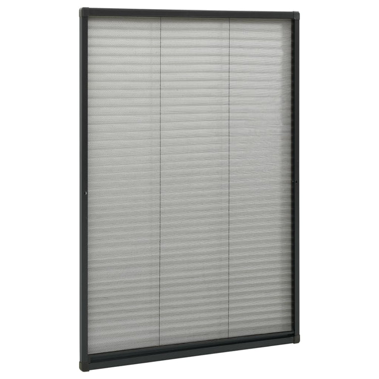 Vidaxx Fenstergitter plissiert 80x160 cm Aluminium Anthrazit