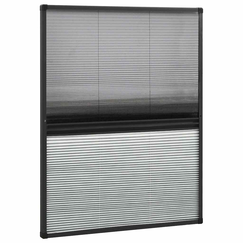 Vidaxl Raamhor Plissé mit Unterschlagung 80x100 cm Aluminium