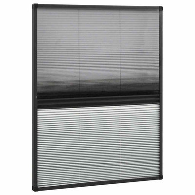 Vidaxl Raamhor Plissé mit Unterschlagung 80x100 cm Aluminium