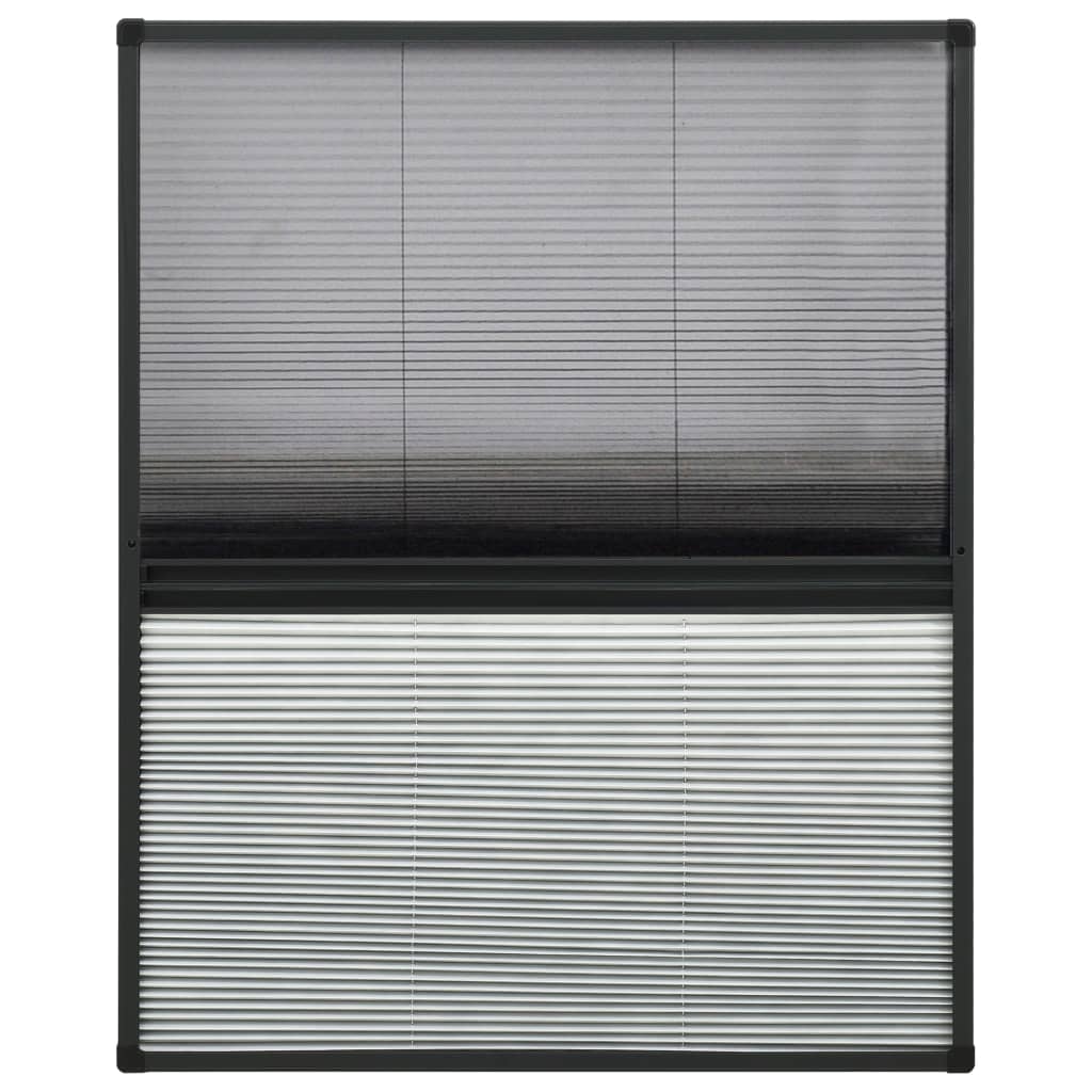 Vidaxl Raamhor Plissé mit Unterschlagung 80x100 cm Aluminium