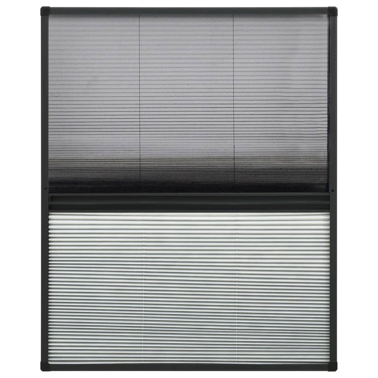 Vidaxl Raamhor Plissé mit Unterschlagung 80x100 cm Aluminium