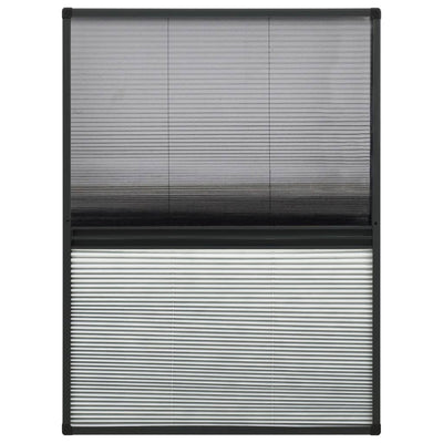 Vidaxl Raamhor Plissé mit Unterschlagung 80x120 cm Aluminium
