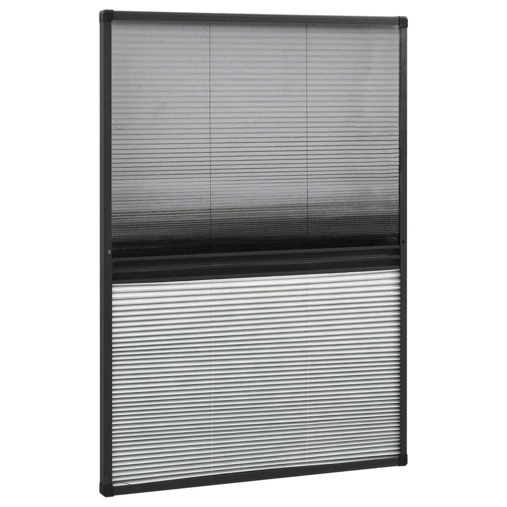 Vidaxl Raamhor Plissé mit Unterschlagung 80x120 cm Aluminium