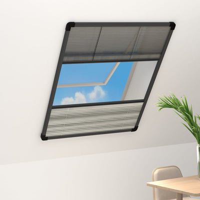 Vidaxl Raamhor Plissé mit Unterschlagung 80x120 cm Aluminium