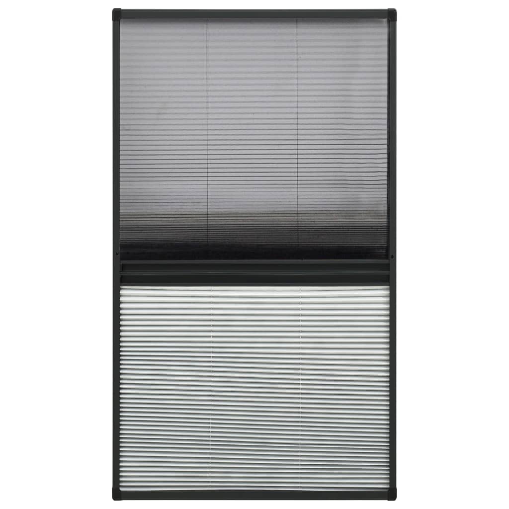 Vidaxx Plissee-Fensterschutz mit Verdunklung 80x160 cm Aluminium