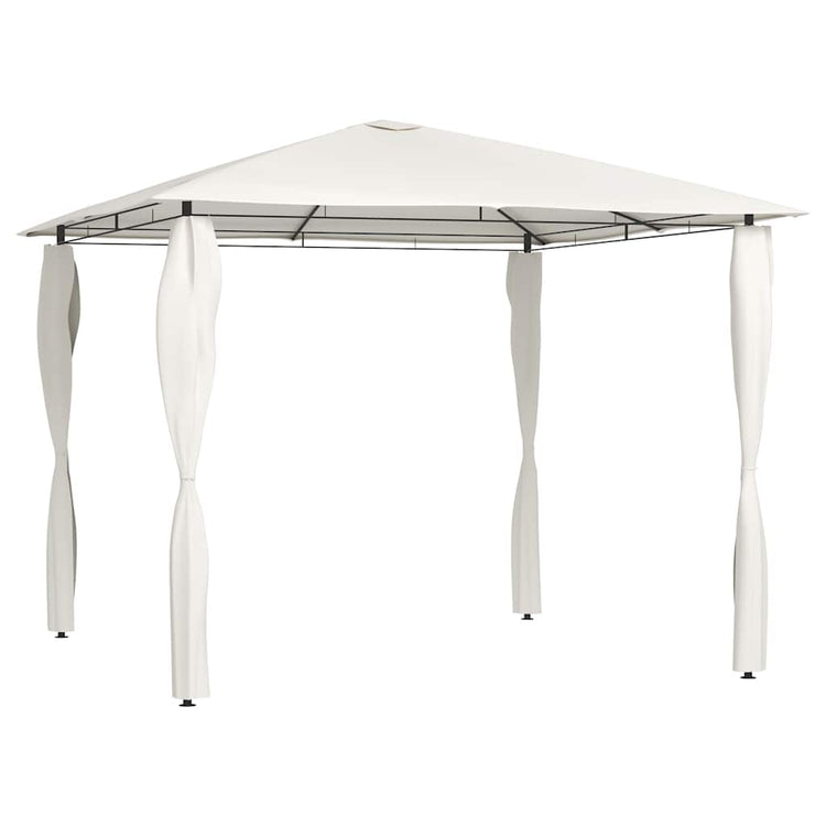 Vidaxl -Laube mit Stangenabdeckungen 160 g m² 3x3x2,6 m cremefarben