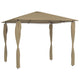 Vidaxl -Laube mit Pole bedeckt 160 g m² 3x3x2,6 M Taupe