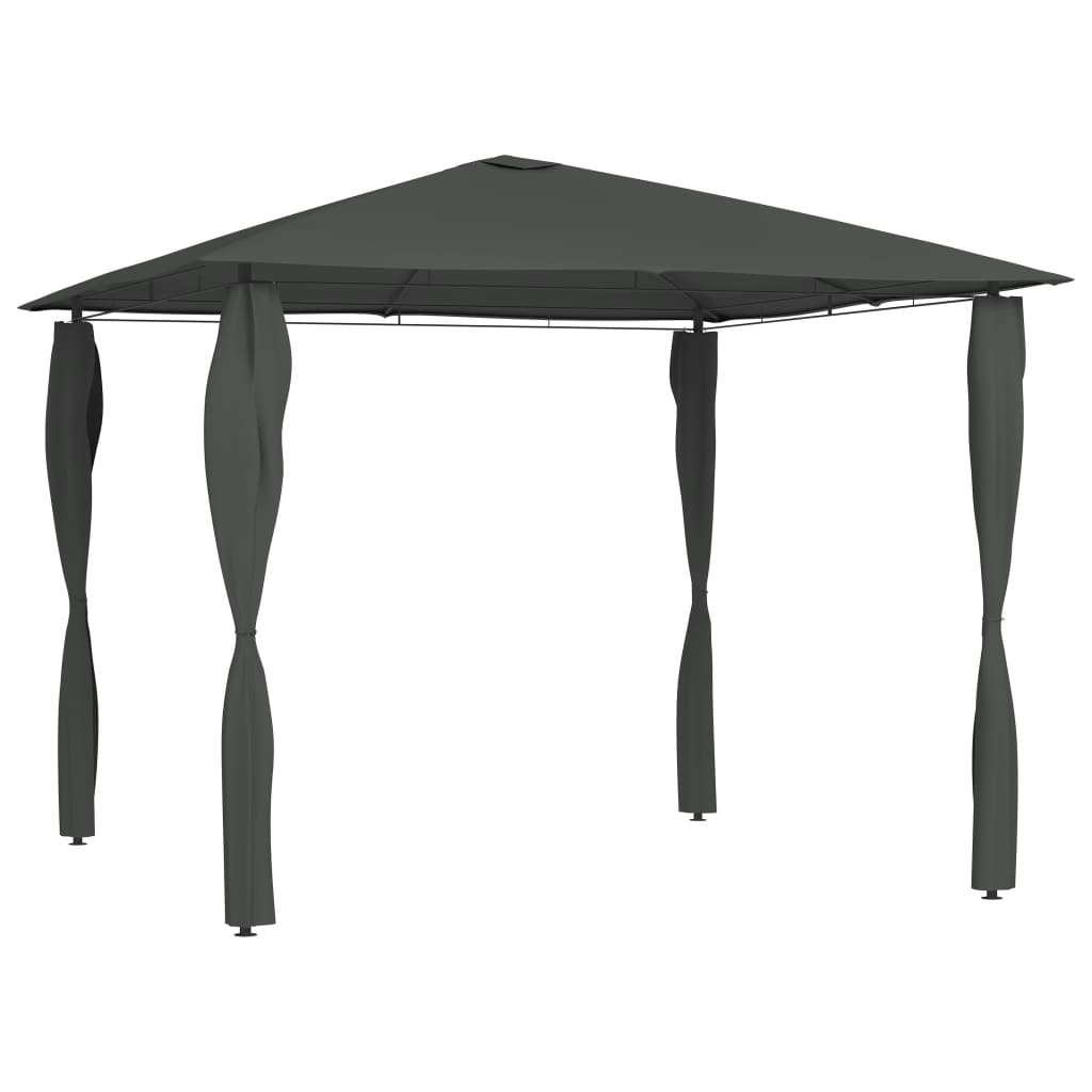 Vidaxl -Laube mit Pole abdeckt 160 g m² 3x3x2,6 m Anthrazitfarbe