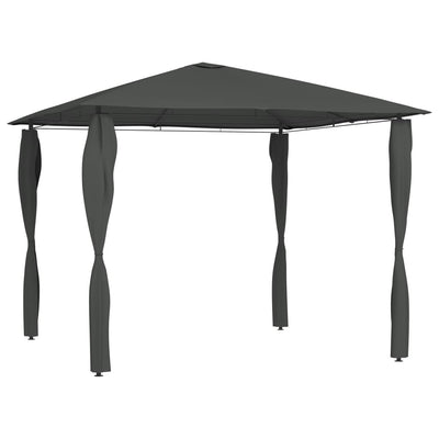 Vidaxl -Laube mit Pole abdeckt 160 g m² 3x3x2,6 m Anthrazitfarbe