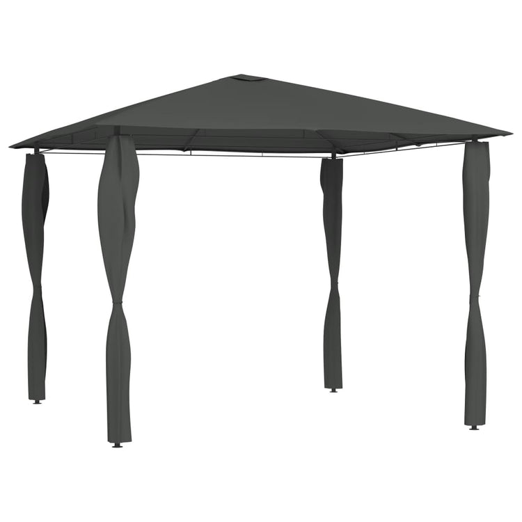 Vidaxl -Laube mit Pole abdeckt 160 g m² 3x3x2,6 m Anthrazitfarbe