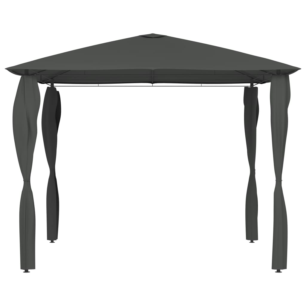 Vidaxl -Laube mit Pole abdeckt 160 g m² 3x3x2,6 m Anthrazitfarbe