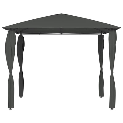 Vidaxl -Laube mit Pole abdeckt 160 g m² 3x3x2,6 m Anthrazitfarbe