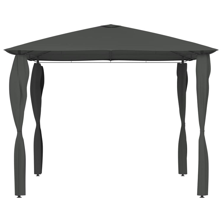 Vidaxl -Laube mit Pole abdeckt 160 g m² 3x3x2,6 m Anthrazitfarbe