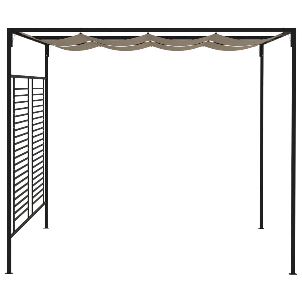 Vidaxl -Laube mit ausziehbarem Dach 180 g m² 3x4x2,3 m Taupe