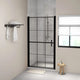 VIDAXL Duschtür 100x178 cm gehärtetes Glas schwarz