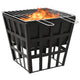 Vidaxxl Feuerstelle und Grill 2-in-1 34x34x48 cm Stahl
