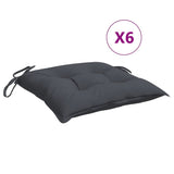 VIDAXL -Stuhlkissen 6 PCs 40x40x7 cm Oxford Stoffanthrazit -gelöscht - afbeelding 2