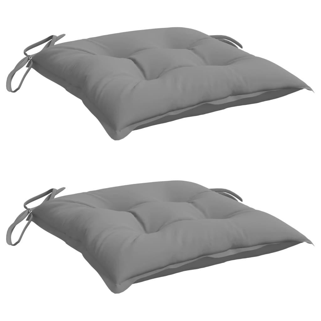 Vidaxl Stuhlkissen 2 ST 40x40x7 cm Oxford Stoff grau