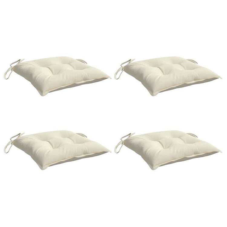 VIDAXL -Stuhlkissen 4 PCs 40x40x7 cm Oxford Fabric Crèmewit