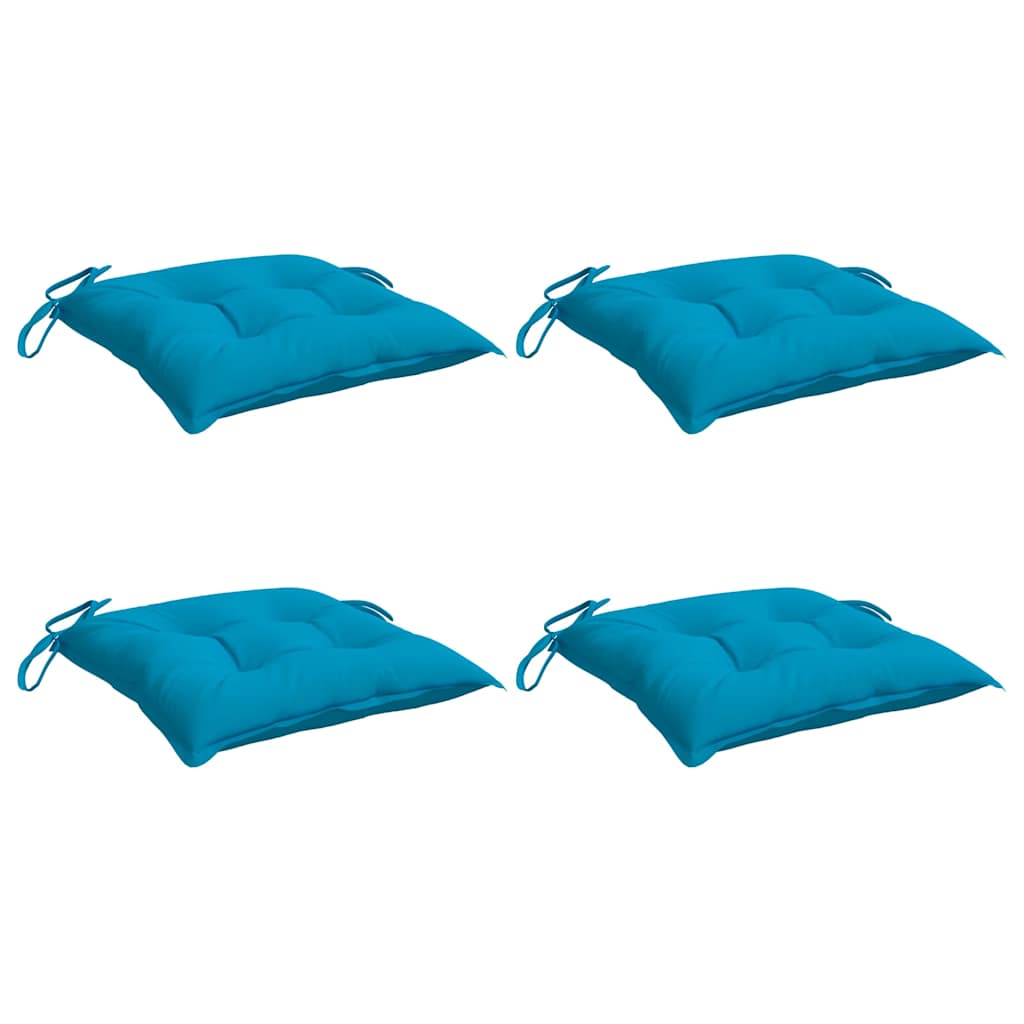 VIDAXL STUHR Kissen 4 Stcs 40x40x7 cm Oxford Stoff hellblau