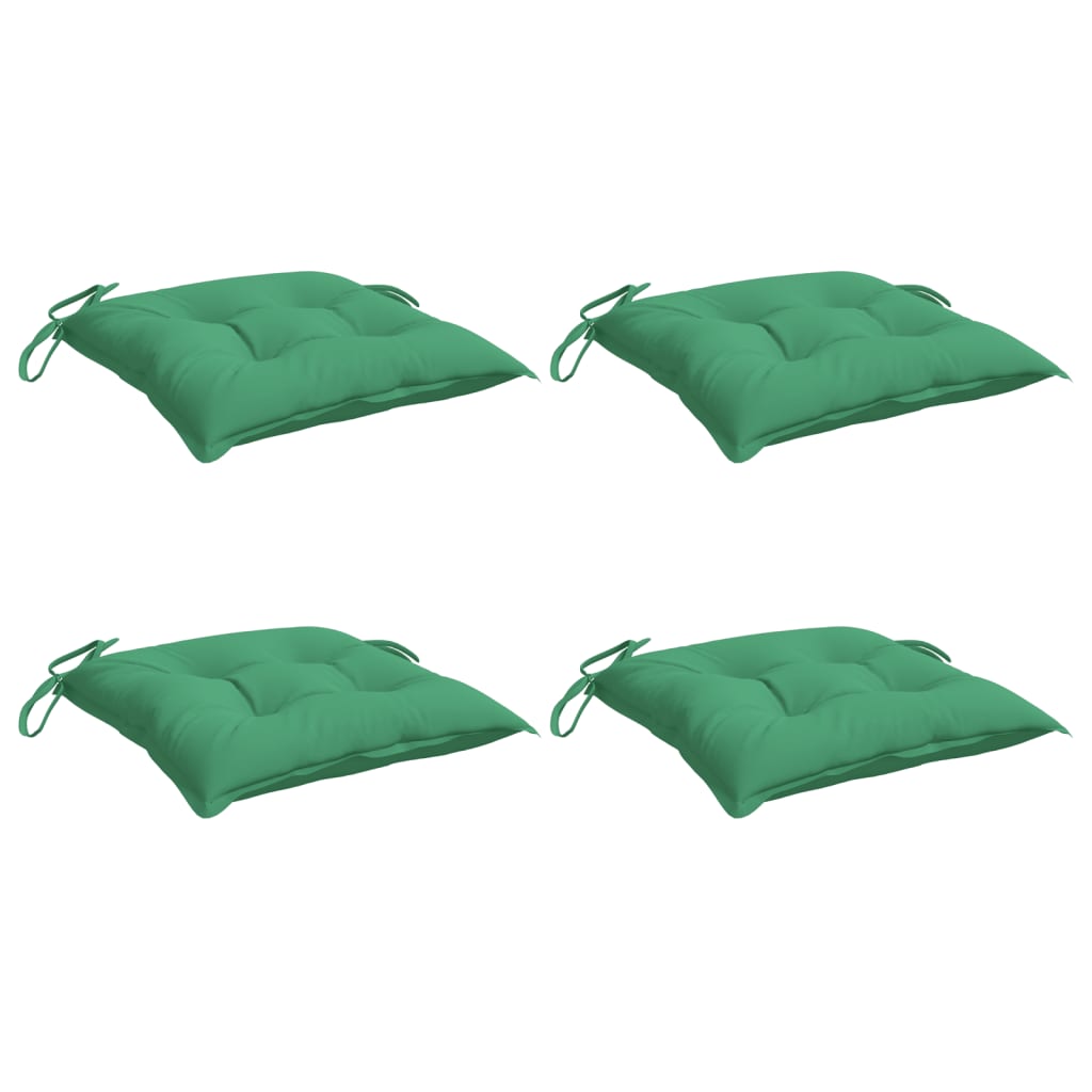 VIDAXL -Stuhlkissen 4 Stcs 40x40x7 cm Oxford Fabric Green