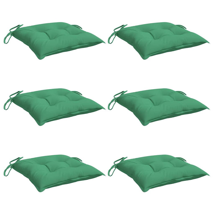 Vidaxx Stuhlkissen 6 Stück 40x40x7 cm Oxford-Stoff grün