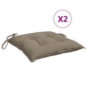 VIDAXL -Stuhlkissen 2 PCs 40x40x7 cm Oxford Stofftaupe - afbeelding 2