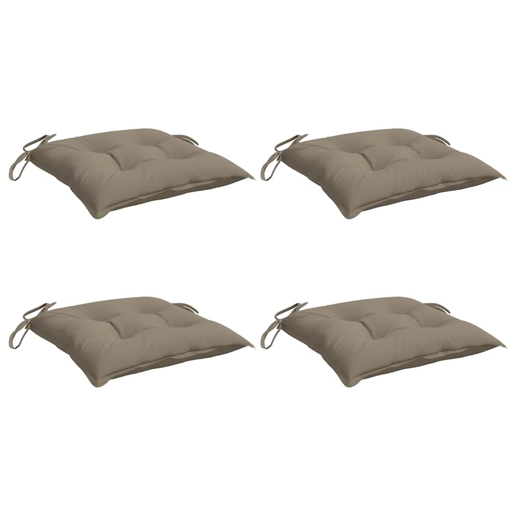 VIDAXL -Stuhlkissen 4 PCs 40x40x7 cm Oxford Stofftaupe