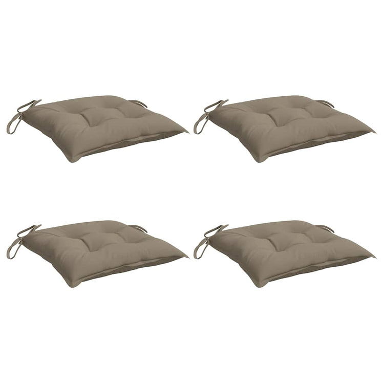 VIDAXL -Stuhlkissen 4 PCs 40x40x7 cm Oxford Stofftaupe