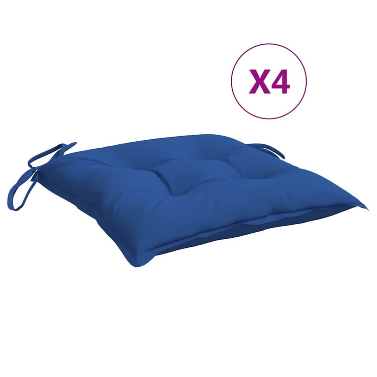 Vidaxx Stuhlkissen 4 Stück 40x40x7 cm Oxford-Stoff blau
