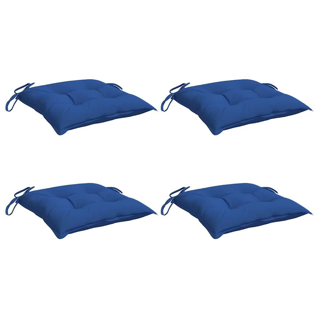 Vidaxx Stuhlkissen 4 Stück 40x40x7 cm Oxford-Stoff blau