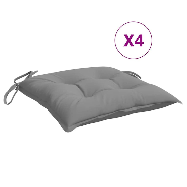 VidaXL Stuhlkissen 4 Stück 50x50x7 cm Oxford-Stoff grau