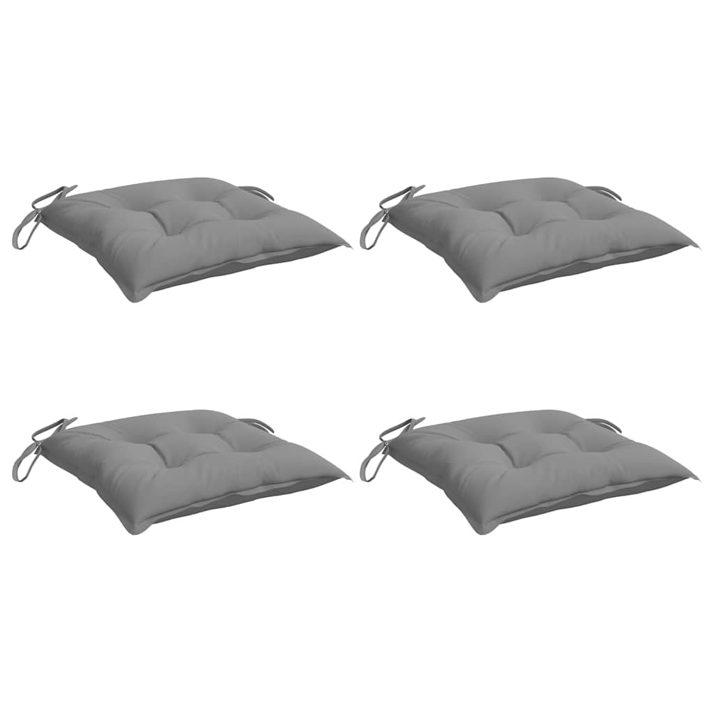 VidaXL Stuhlkissen 4 Stück 50x50x7 cm Oxford-Stoff grau