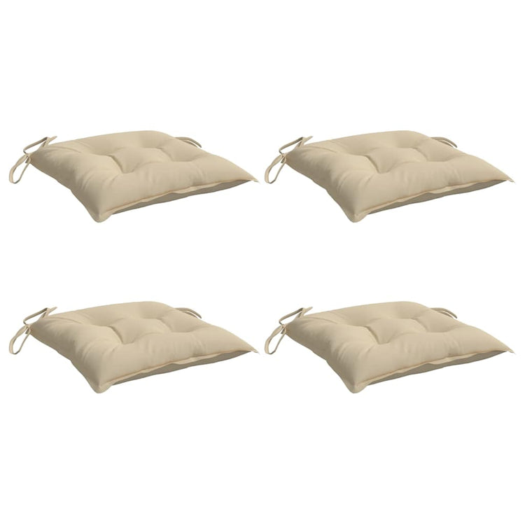 VidaXL Stuhlkissen 4 Stück 50x50x7 cm Oxford-Stoff beige