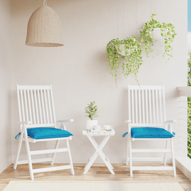 Vidaxl Stuhlkissen 2 ST 50x50x7 cm Oxford Stoff hellblau