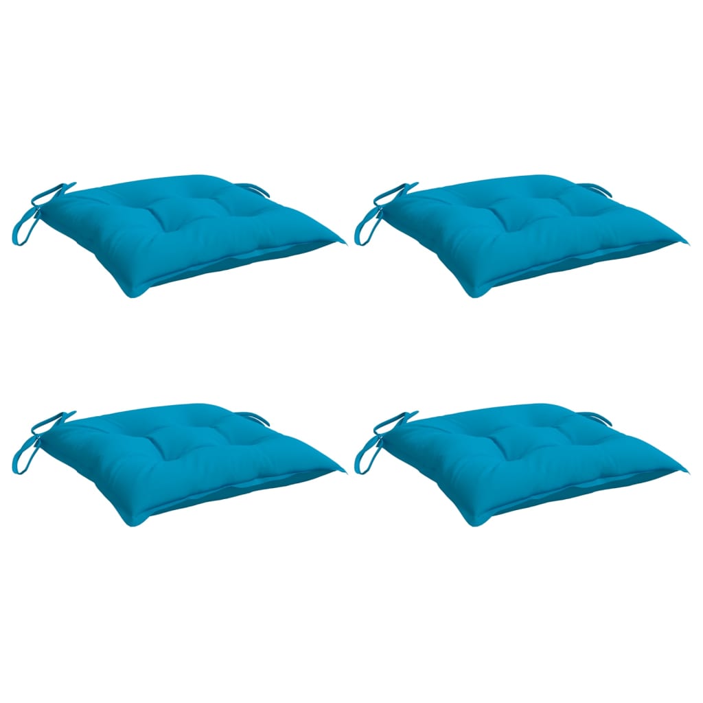 Vidaxl Stuhlkissen 4 ST 50x50x7 cm Oxford Stoff hellblau