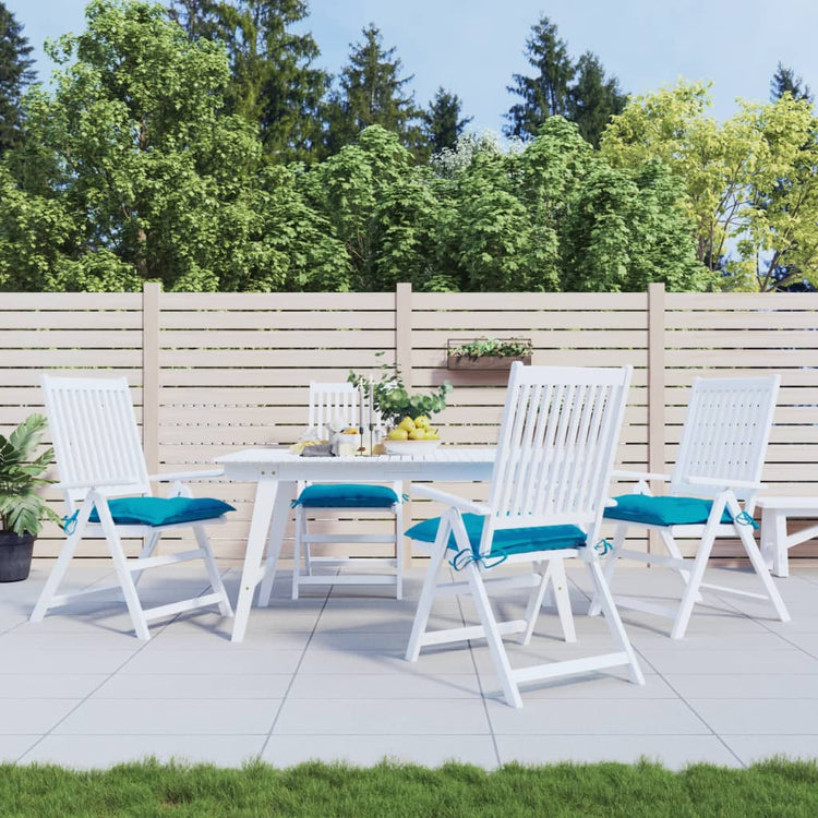 Vidaxl Stuhlkissen 4 ST 50x50x7 cm Oxford Stoff hellblau