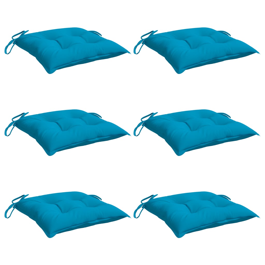 Vidaxl Stuhlkissen 6 ST 50 x 50 x 7 cm Oxford Stoff hellblau