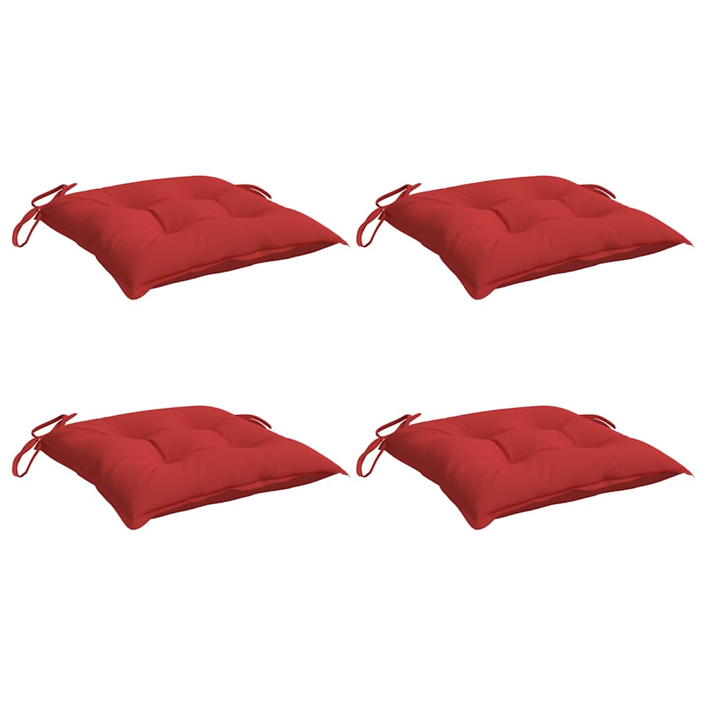 VidaXL Stuhlkissen 4 Stück 50x50x7 cm Oxford-Stoff rot