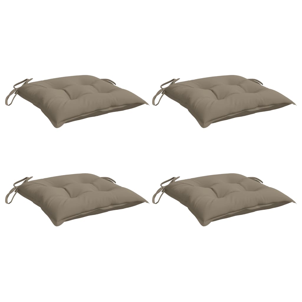 VidaXL Stuhlkissen 4 Stück 50x50x7 cm Oxford-Stoff Taupe