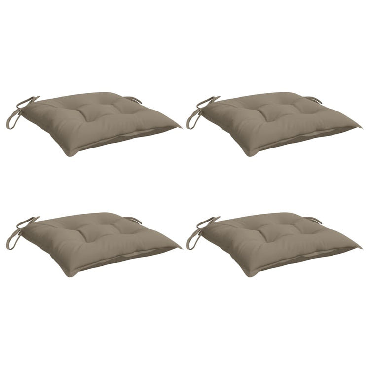 VidaXL Stuhlkissen 4 Stück 50x50x7 cm Oxford-Stoff Taupe