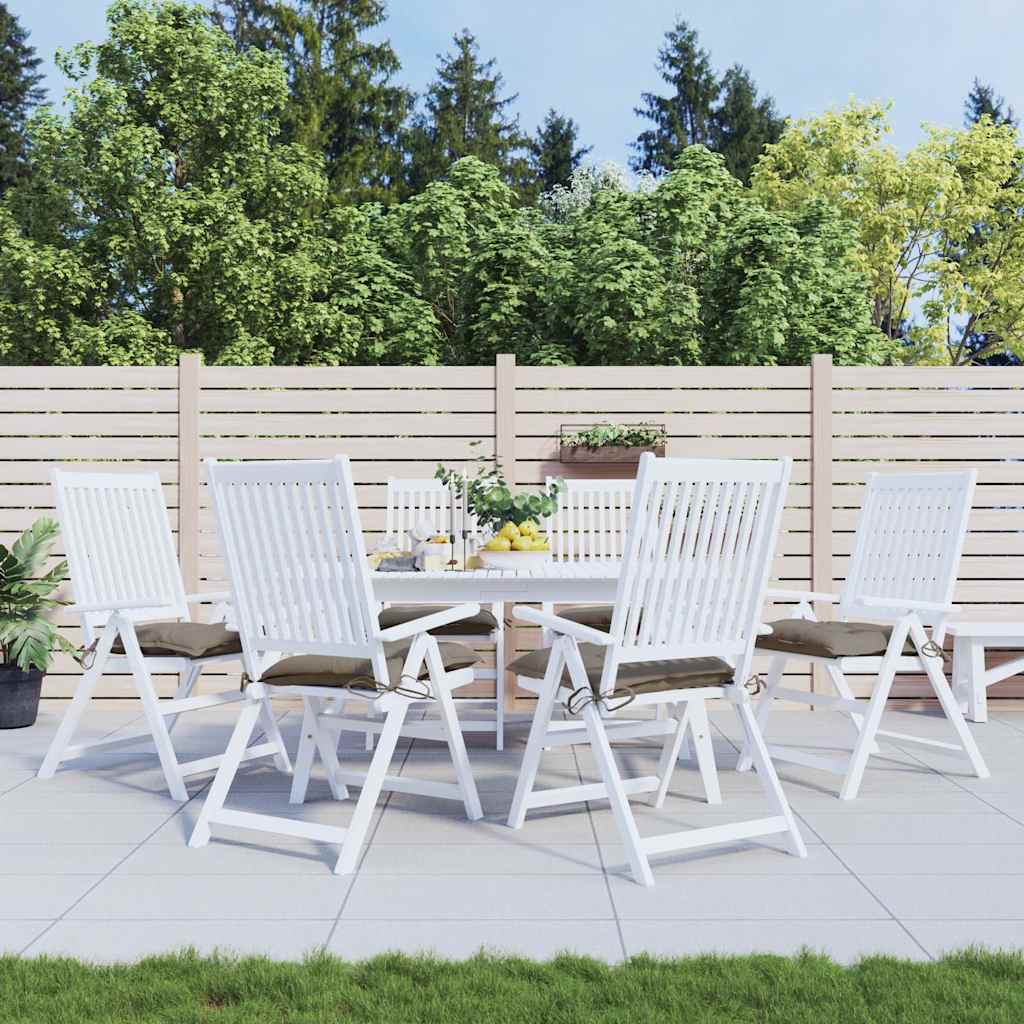 VidaXL Stuhlkissen 6 Stück 50x50x7 cm Oxford-Stoff Taupe