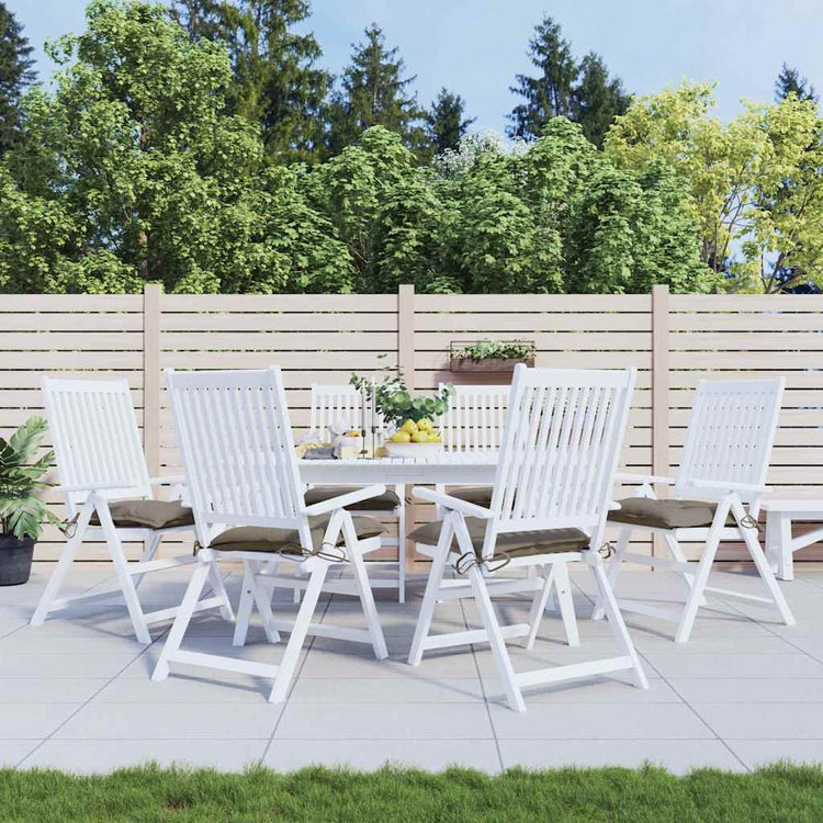 VidaXL Stuhlkissen 6 Stück 50x50x7 cm Oxford-Stoff Taupe